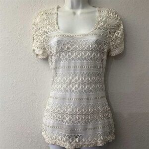 DEB SHEER RUCHED Y2K SHORT SLEEVE TOP